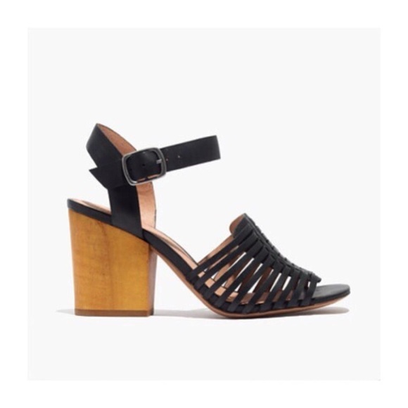 Madewell Shoes - Madewell Willa Leather Wooden Heel Sandal Sz 5